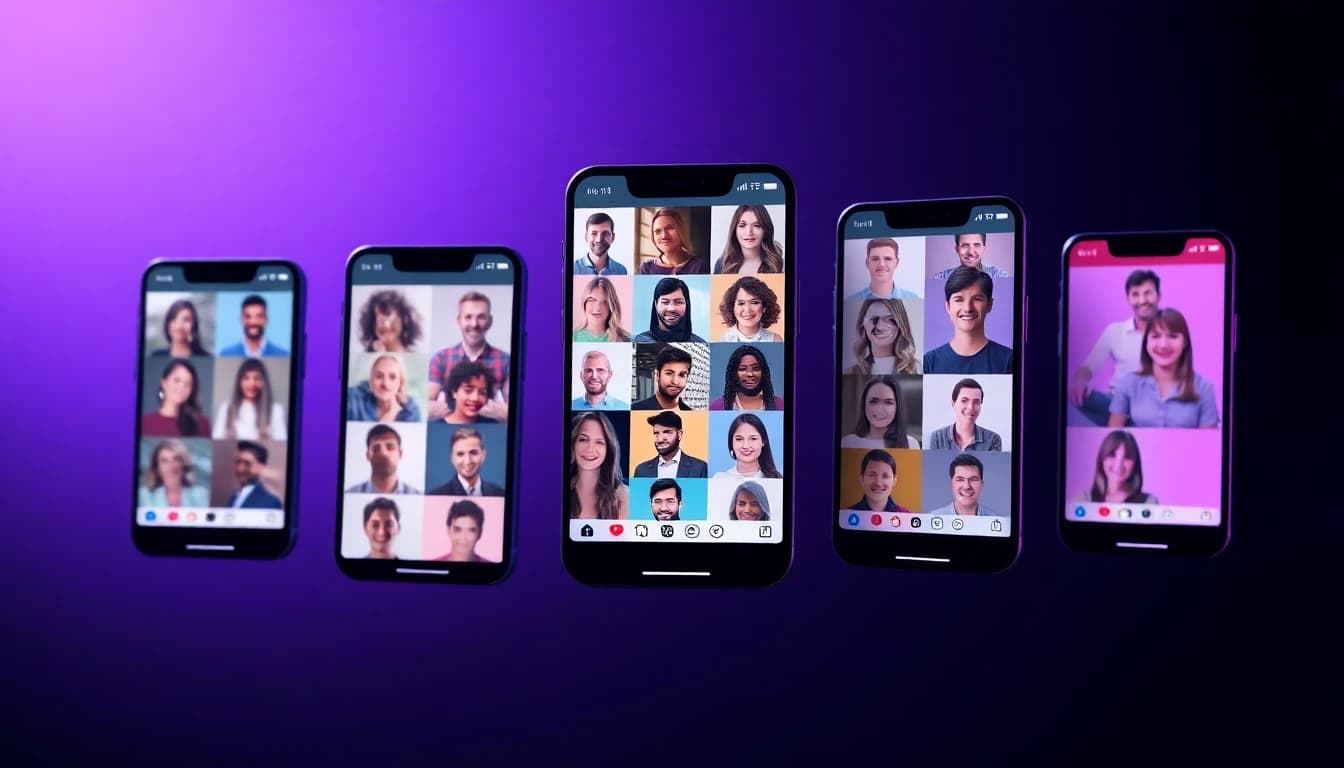 AI profile picture generator creating professional photos for LinkedIn Instagram Zoom and dating apps